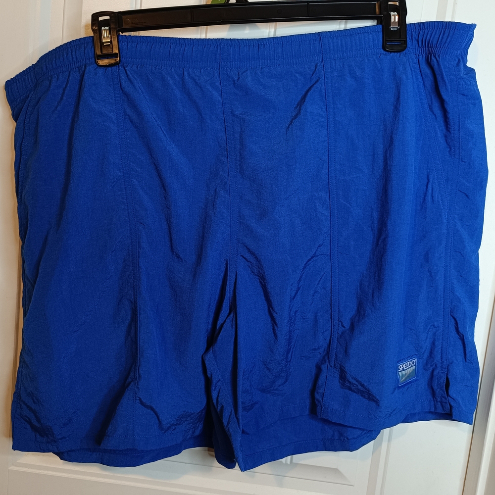 XL vintage Y2K royal blue Speedo nylon swim trunks Beach Travel Pool Dad Summer